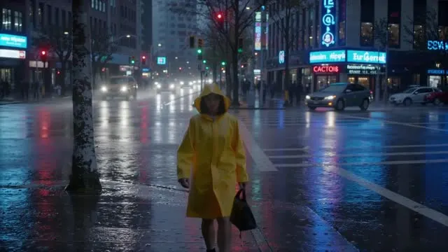 Official Rainy intersection · longer multishot example video preview